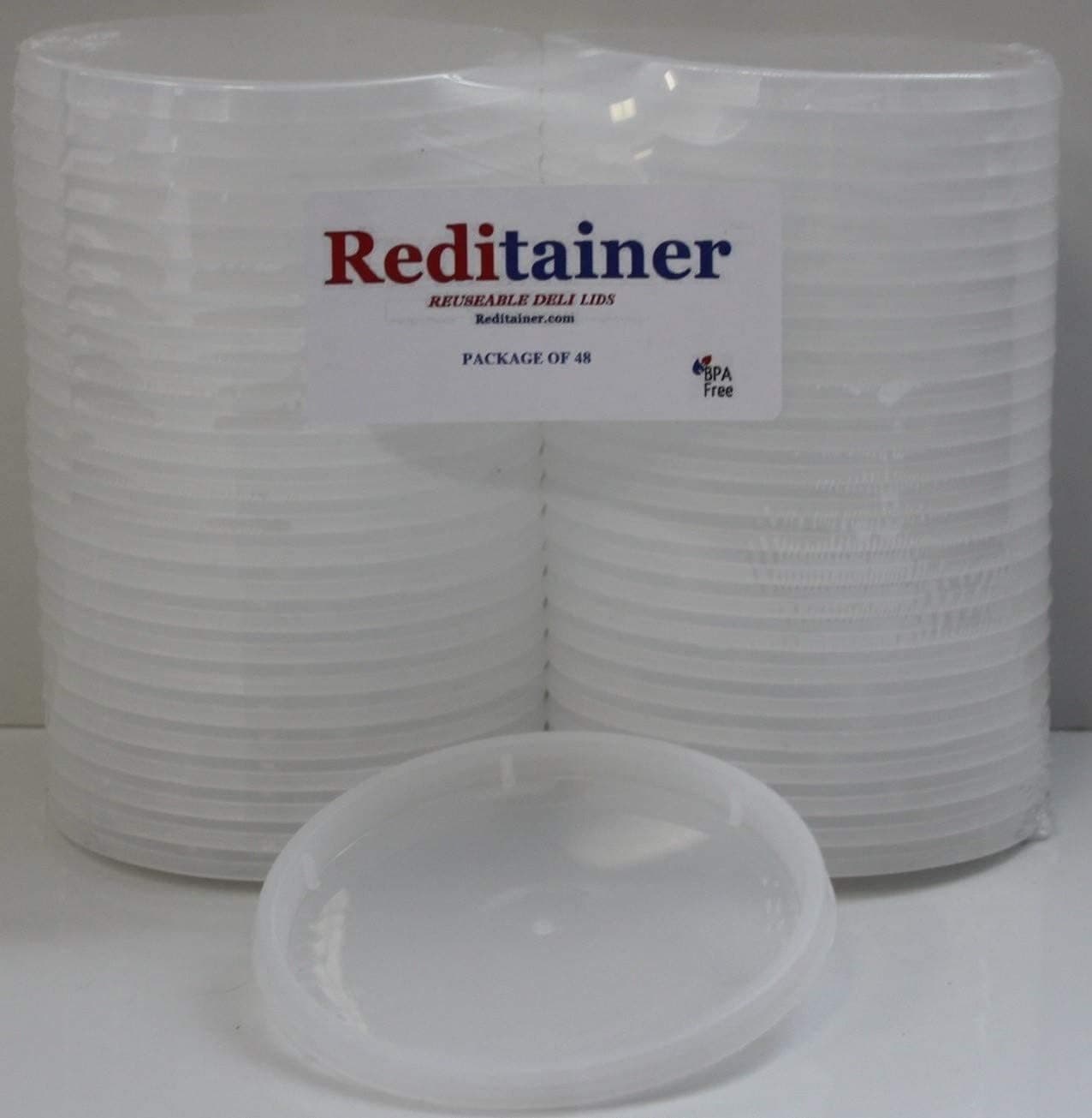 Clear Container Lids Airtight Reusable 48 Pack
