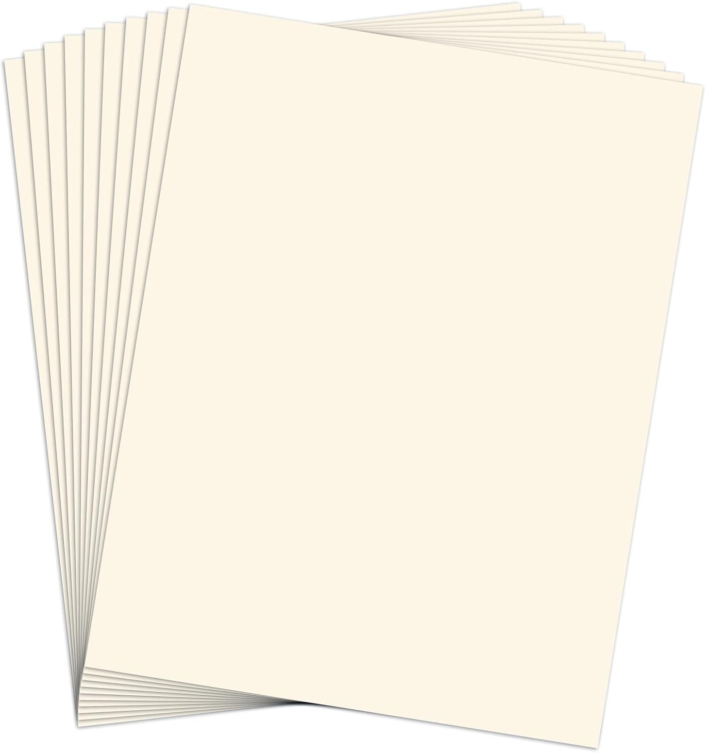 Glossy Cardstock 300gsm – 110lb Cream Paper, 24 Sheets
