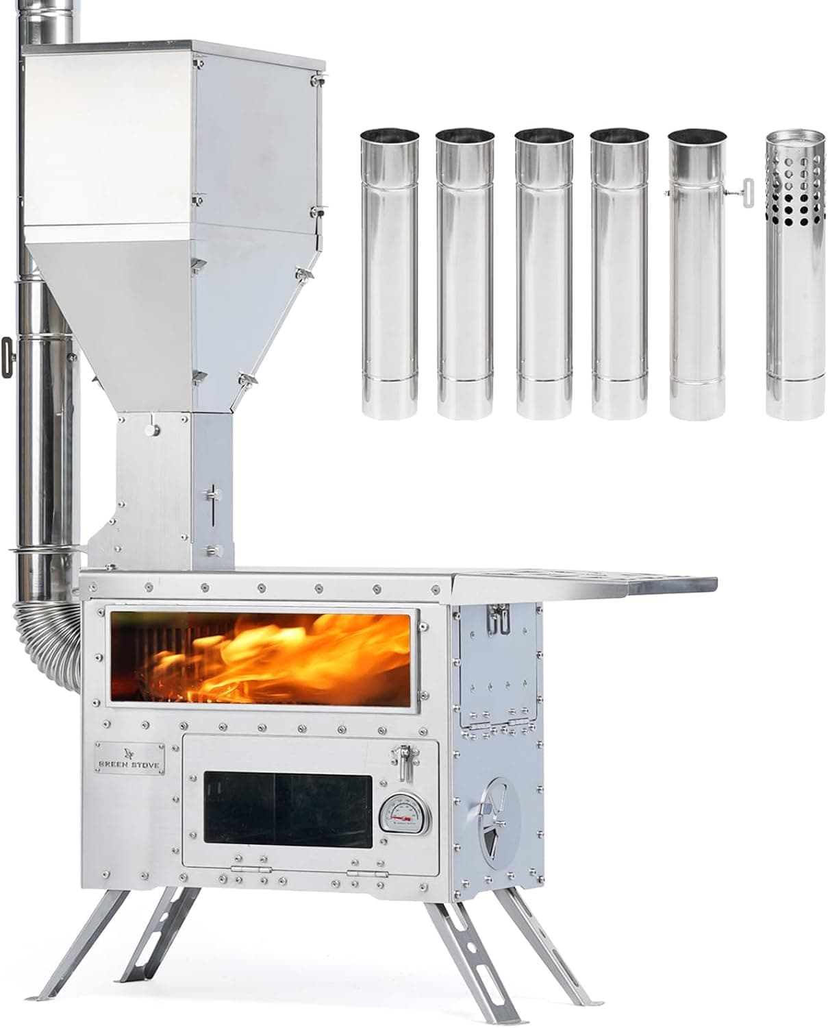 Pellet Tent Stove with Oven