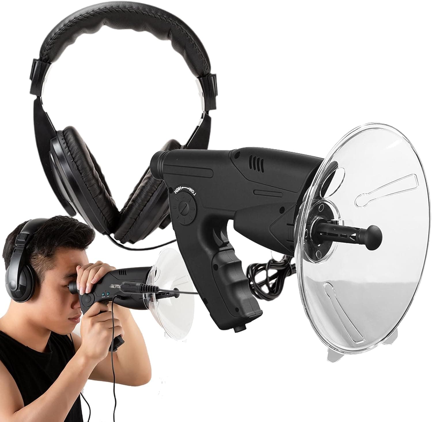 Parabolic Microphone Bird Monocular Listening Device