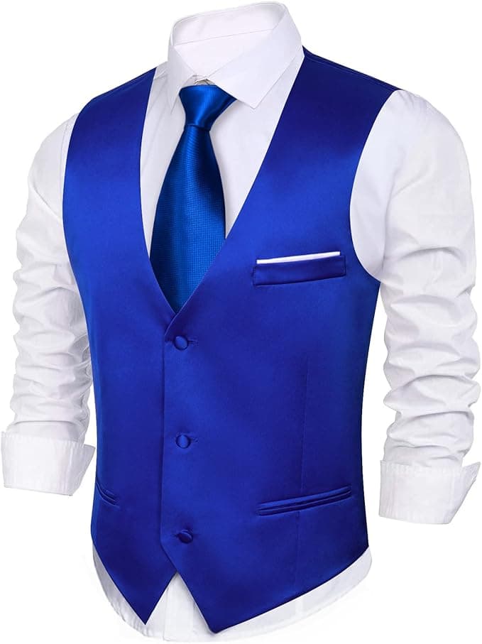 Royal Blue Vest – Elegant Men’s Suit Waistcoat for Formal & Business Wear
