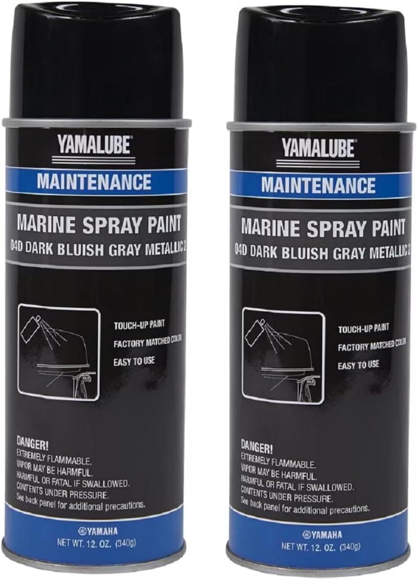 Yamaha Paint Blue Gray Metallic Spray Can 12oz (2 Pack)
