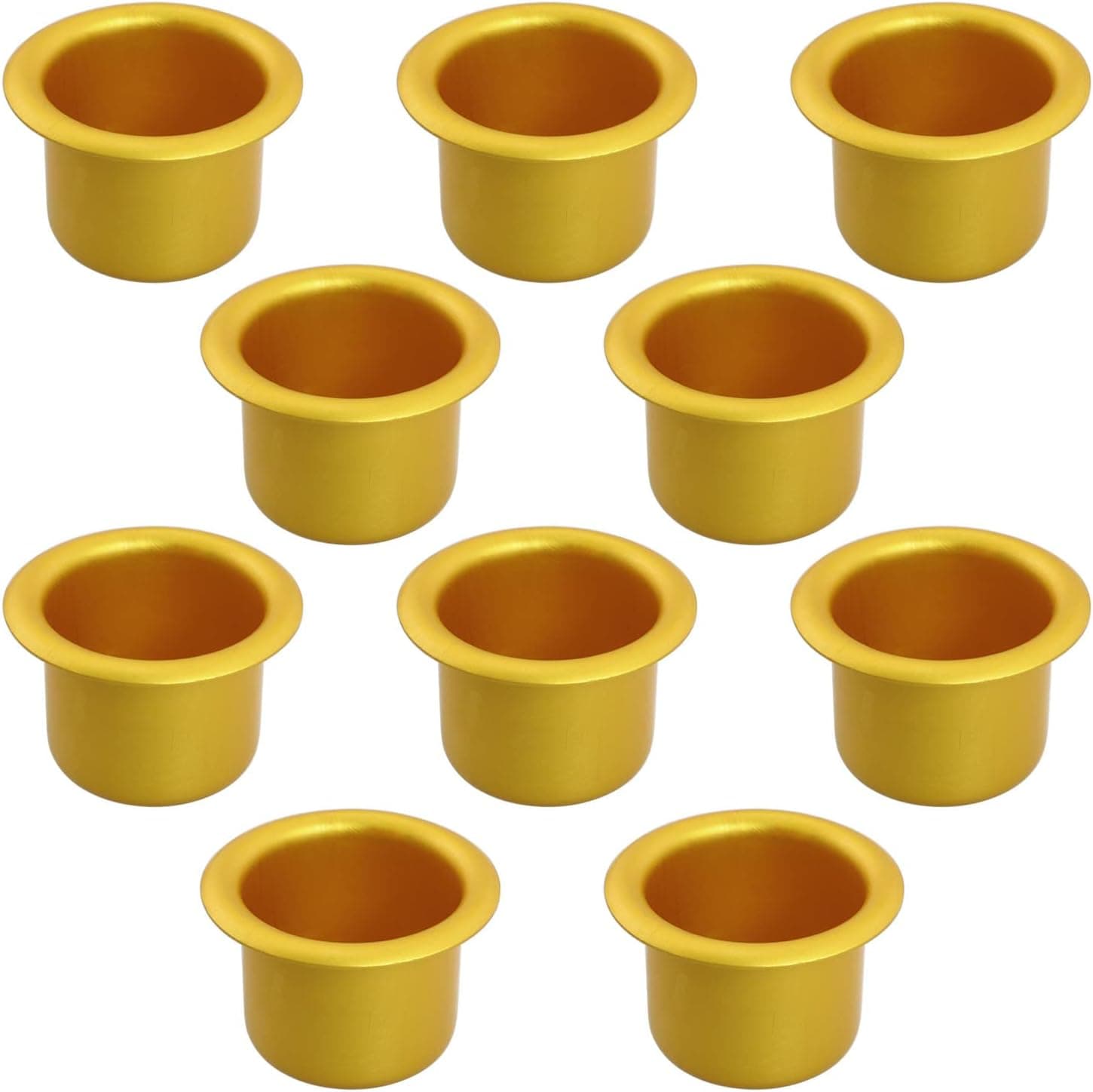 Candle Cup Gold Aluminum Holders