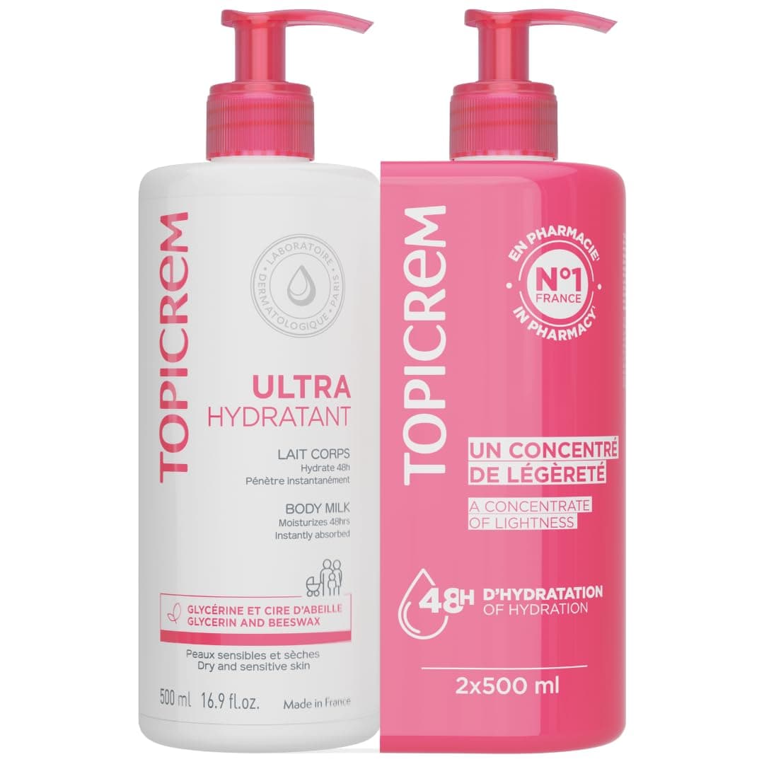 Topicrem Ultra-Moisturizing Body Milk 2 x 500ml