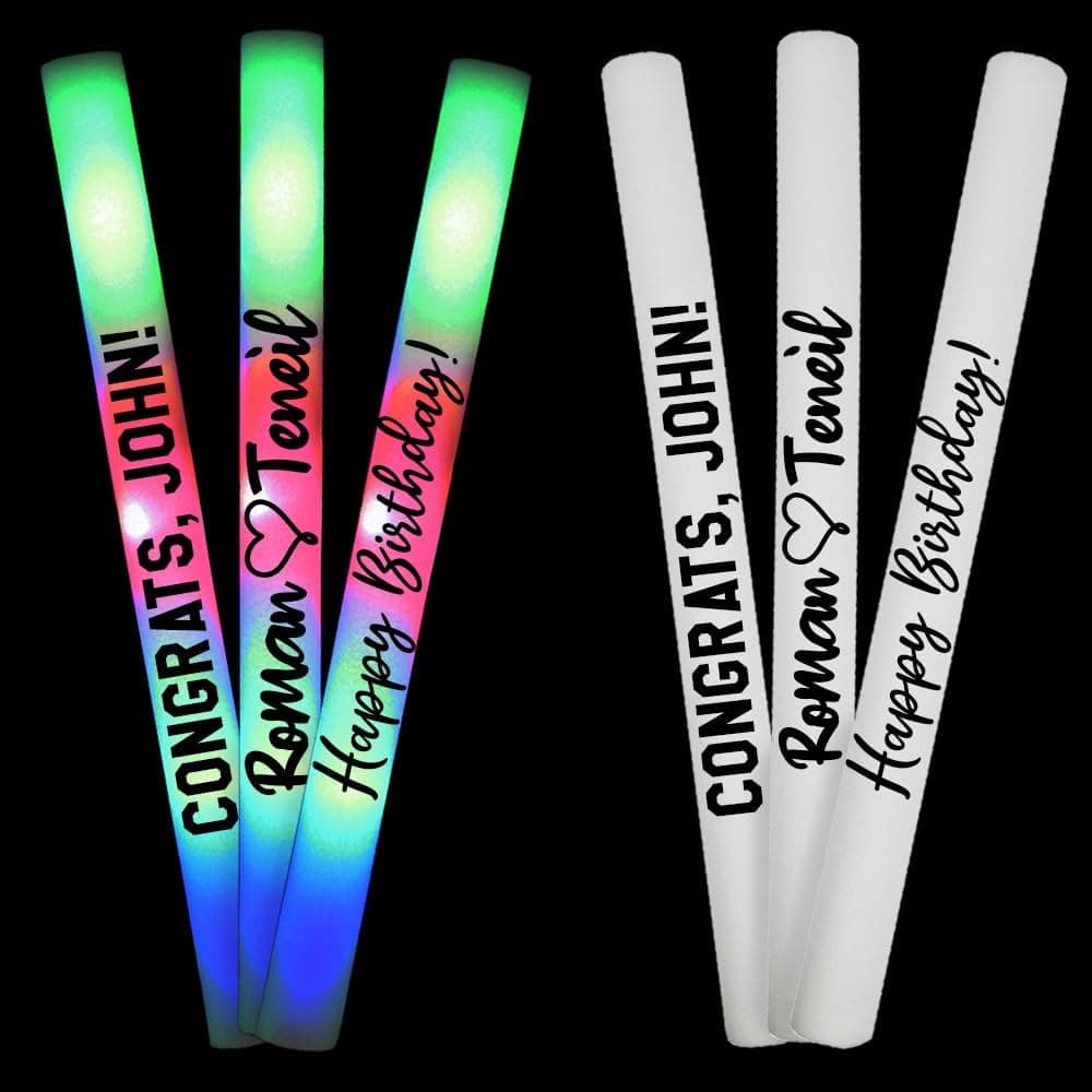 Personalized Glow Sticks 100 Pack
