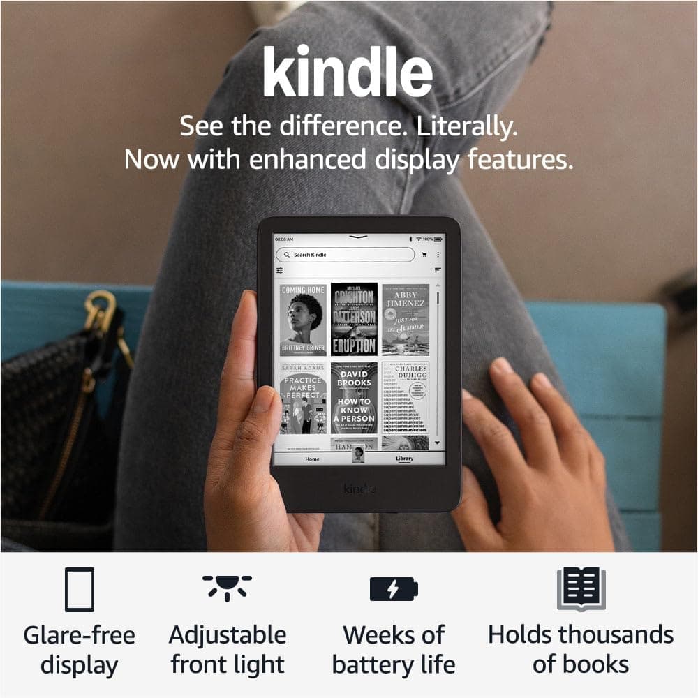 Amazon Kindle 16 GB (Newest Model) – Lightest, Most Compact E-Reader with Faster Page Turns & Higher Contrast Display image