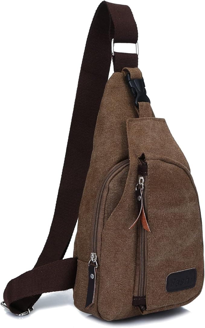 Canvas Sling Bag Small Crossbody Backpack