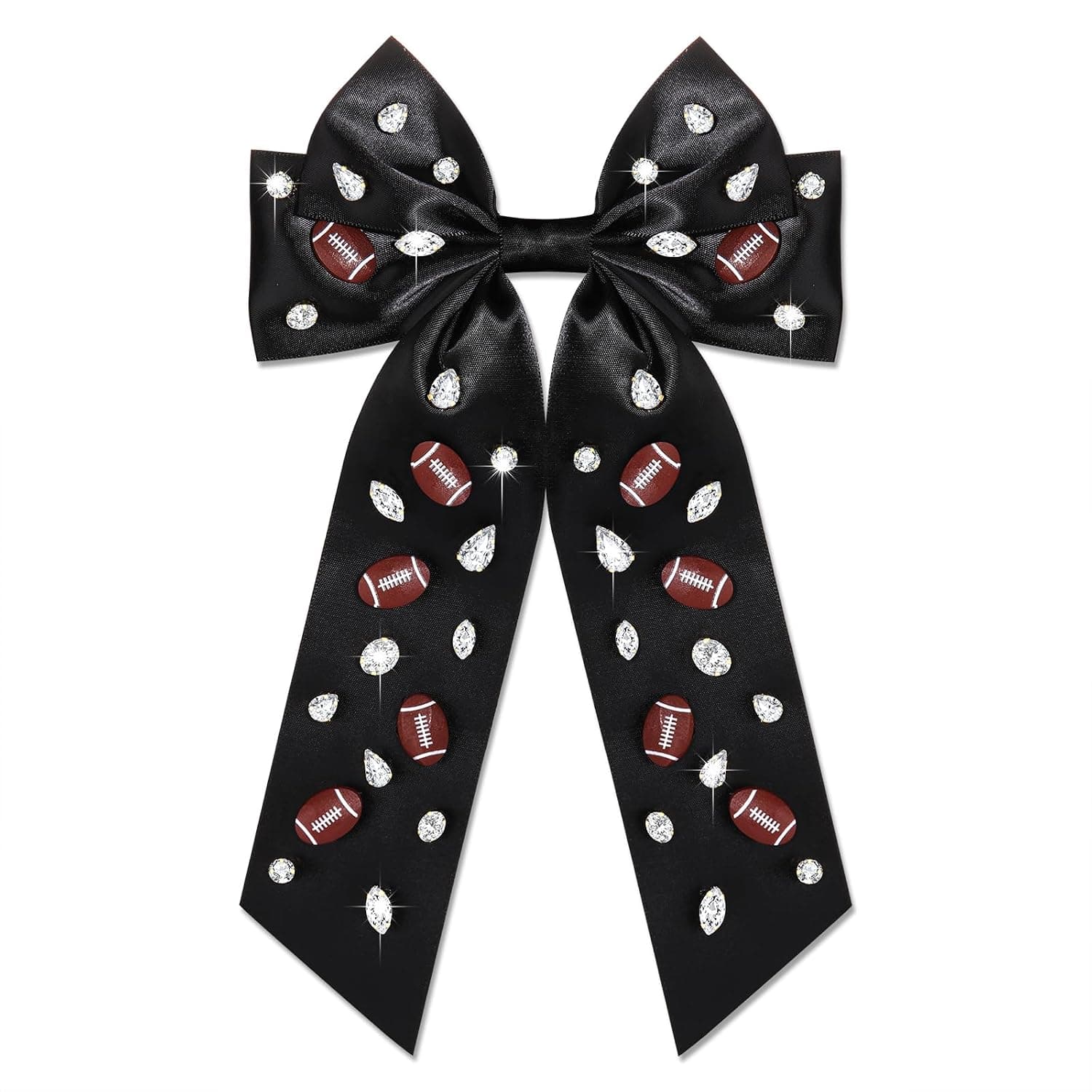 Football Bow Game Day Hair Clip for Women