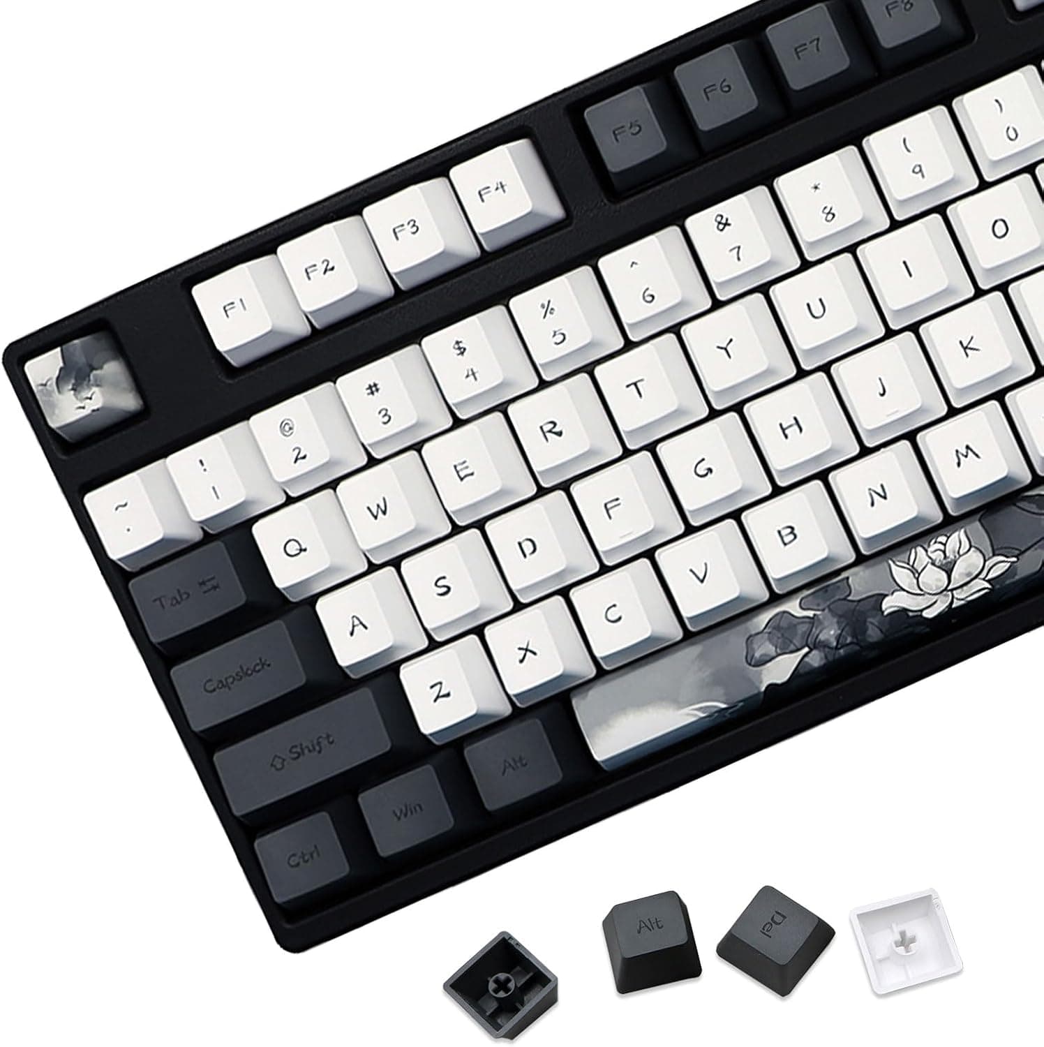JSJT Ink Lotus Keycaps OEM Profile Japanese Keycaps