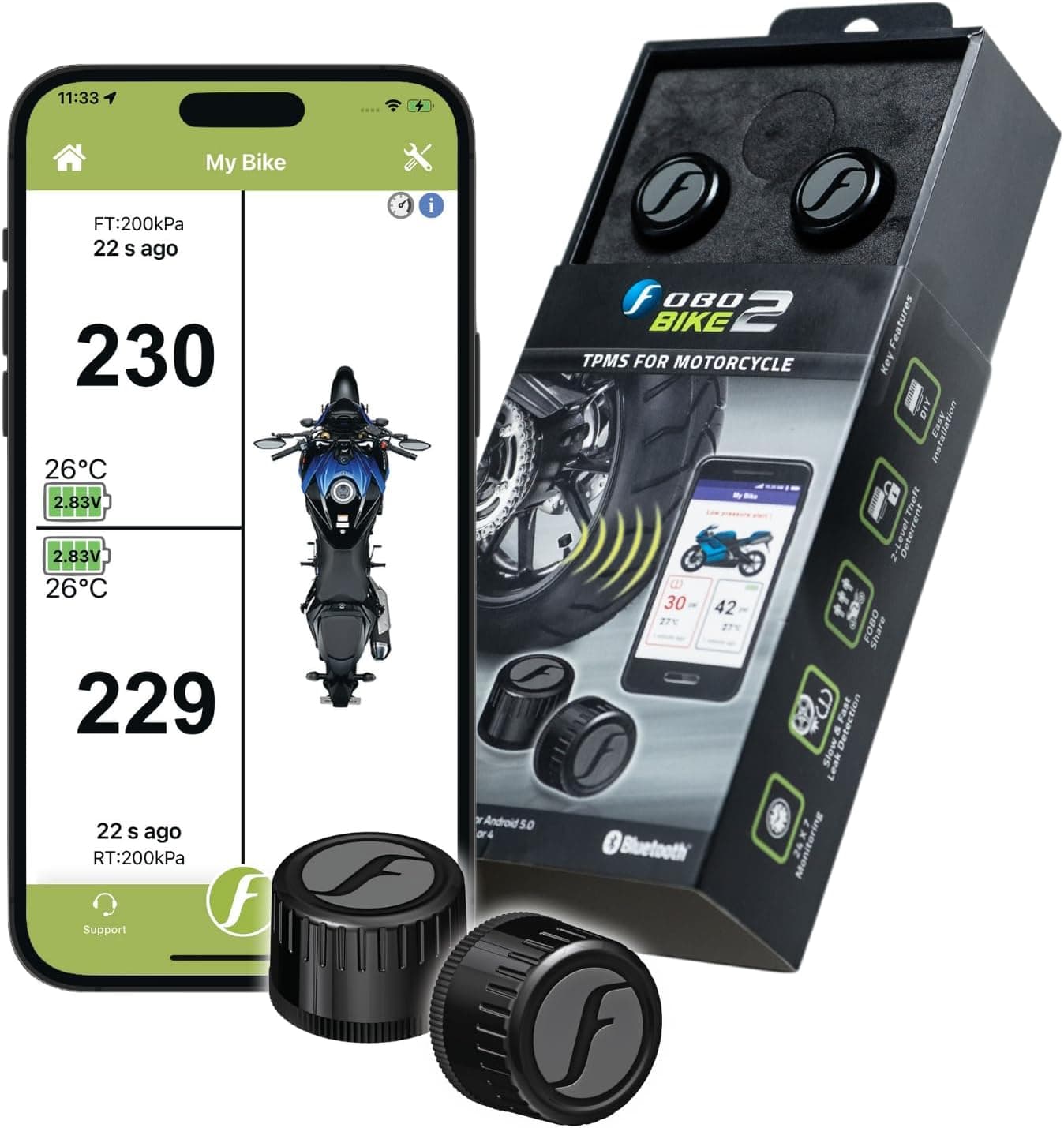 Motorcycle Tire Pressure Monitoring System
