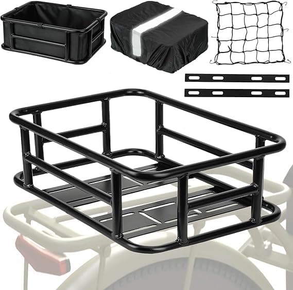 Cycle Rear Basket Heavy Duty Bike Cargo Carrier