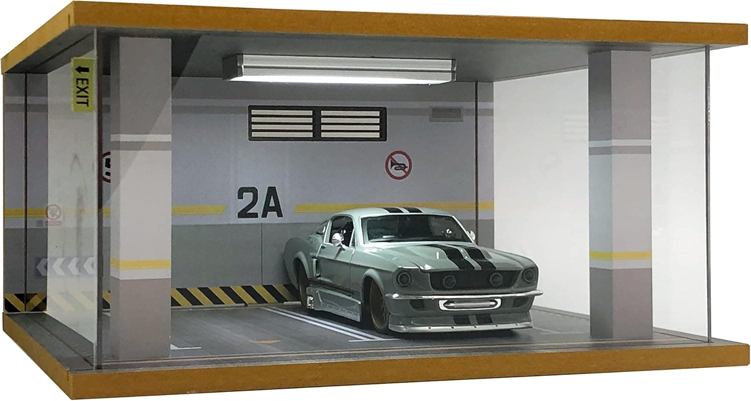 led model car display case