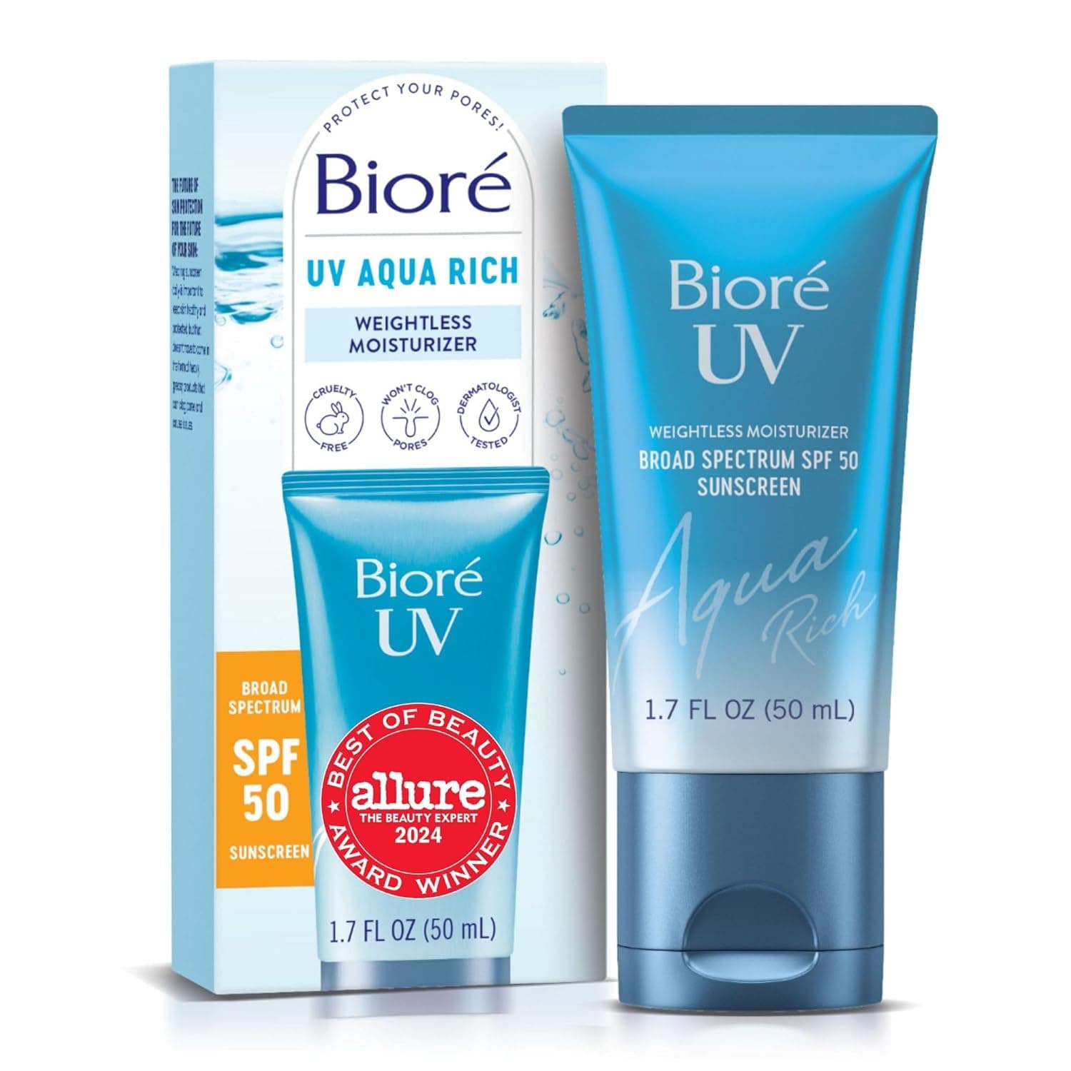 Biore UV Aqua Rich Sunscreen Water Essence SPF50 PA 3.70Floz