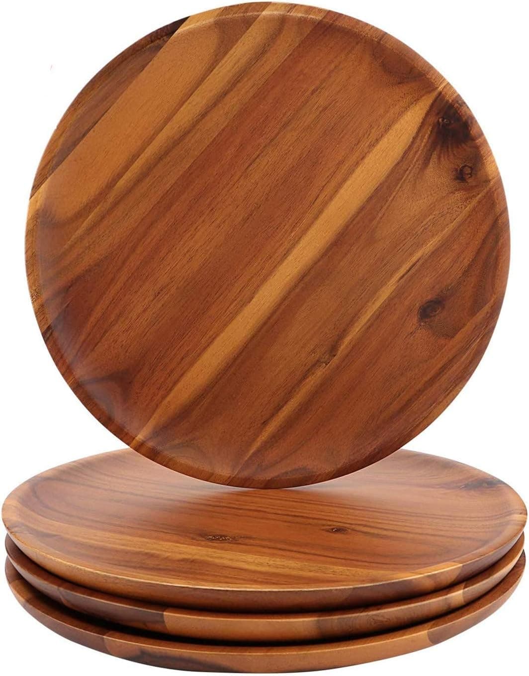 Wood Plate Acacia 11 Inch Set of 4