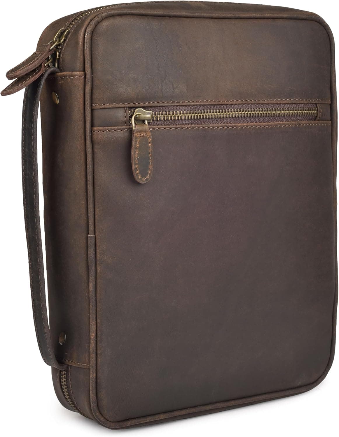 Bible Cover with Zipper Genuine Leather Case