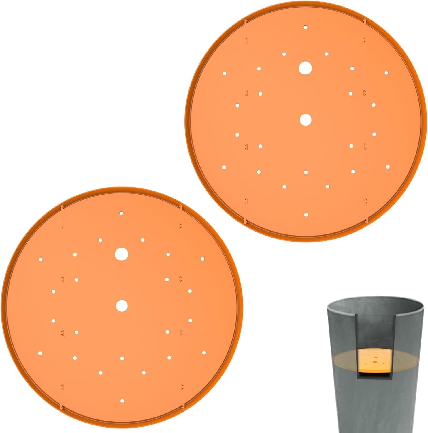 Plastic Planter Inserts 18” Drainage Pots (2-Pack)