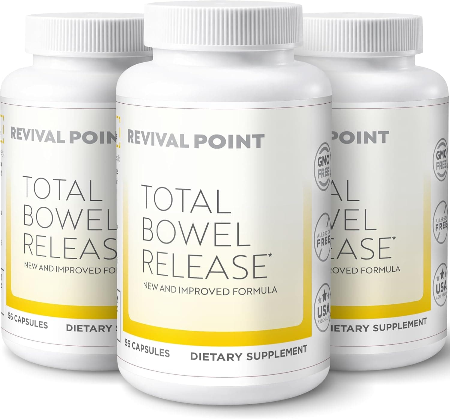 Total Bowel Release 3 Bottles Bloating Relief Support