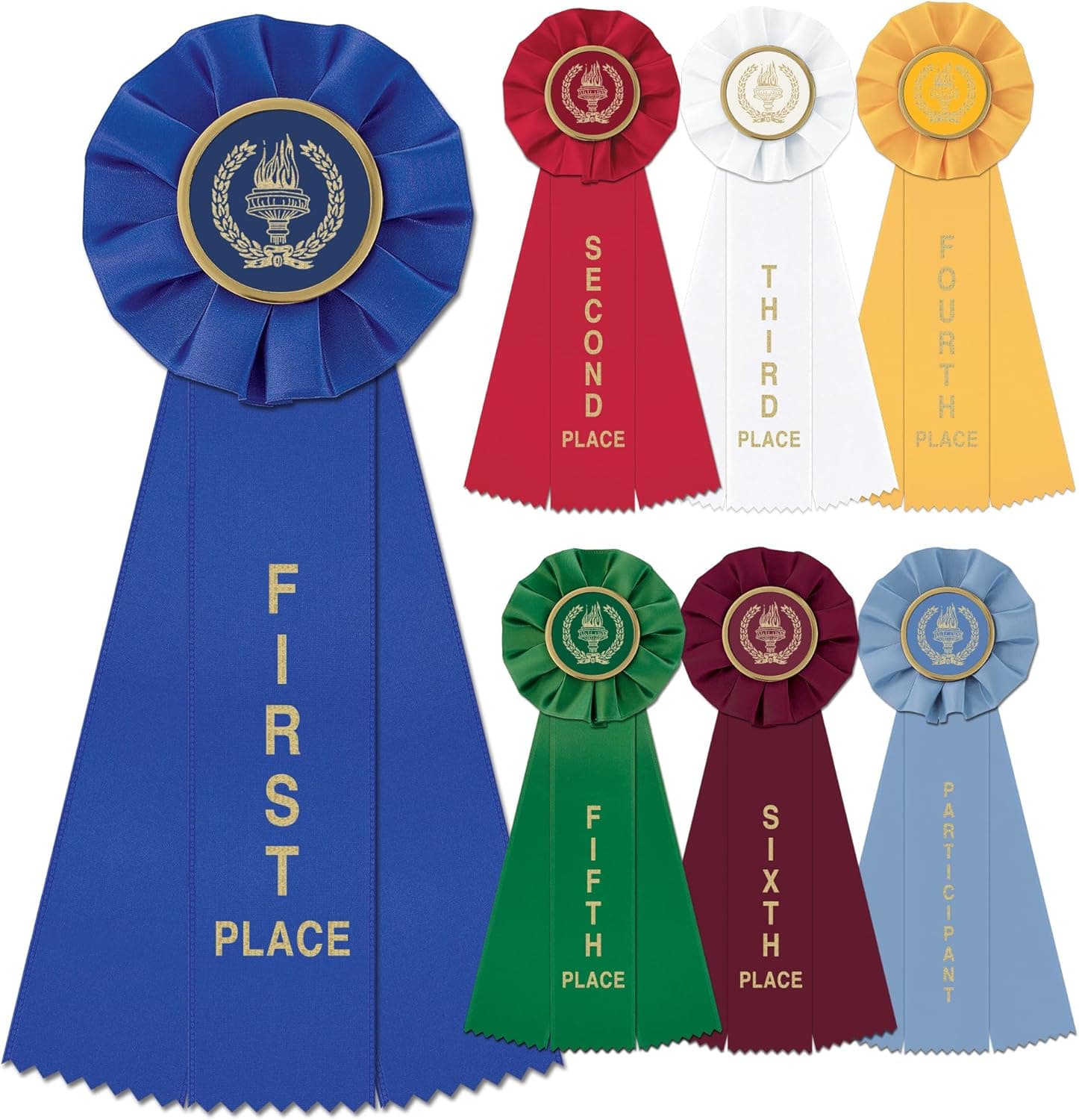Rosette Ribbon Award Set 1st–6th Place